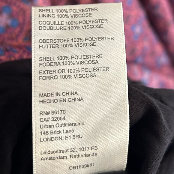 Free People Silky Rillo Shirtdress Purple Printed Sz Small - Picture 7 of 7